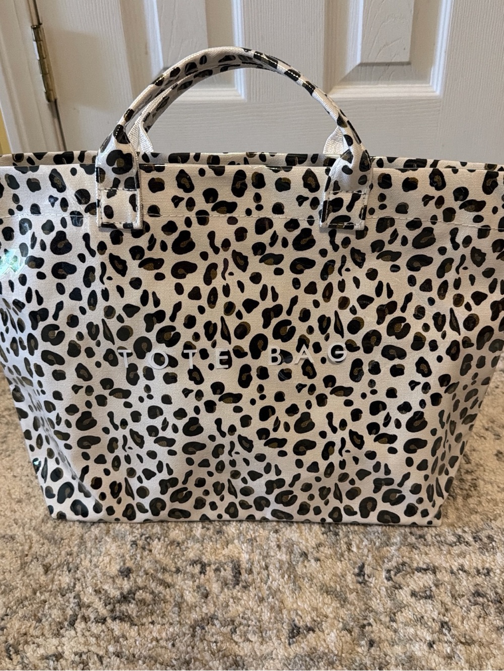 Tote Bag with Black Leopard Print - ToteBAG